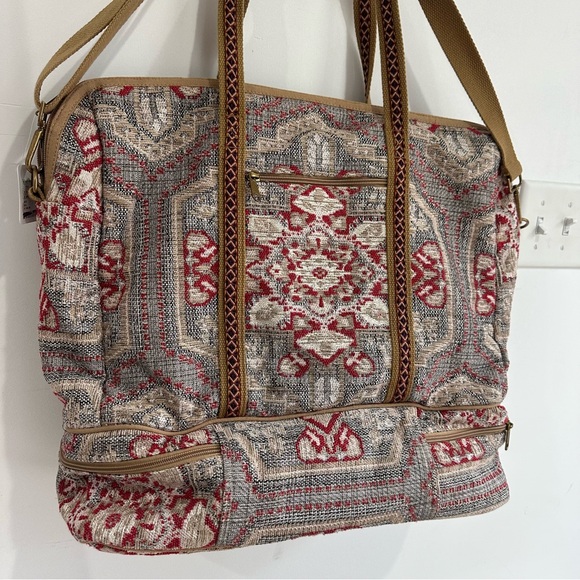 NEW Free People Magic Carpet Weekender Bag Embroidered Beaded NWT - Picture 12 of 12